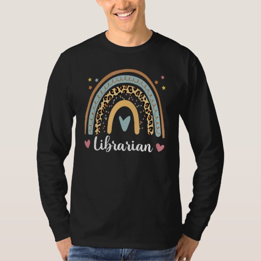 ライブラリアンボホーレインボーレオパード新学期 Tシャツ (正面)