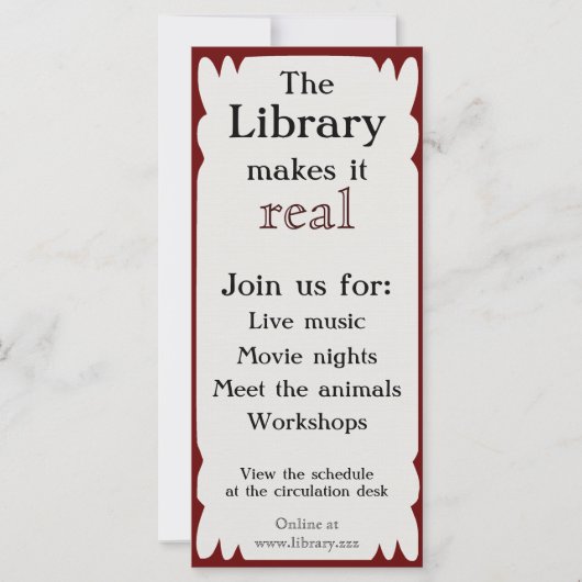 ライブラリイベントRackcard (正面)