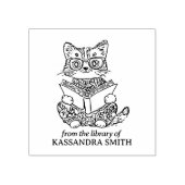 ライブラリカスタムからのヴィンテージCat ラバースタンプ (インプリント)