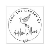 ライブラリカスタムブックのDove Ex Libris セルフインキングスタンプ (デザイン)