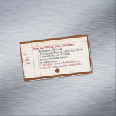 ライブラリカードカタログライタ作家ライブラリ マグネット名刺 (インサイチュ)