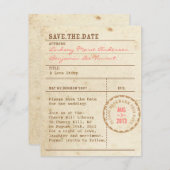 ライブラリカード日付の保存 セーブザデート (正面/裏面)