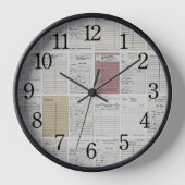 ライブラリカード 壁時計 (正面)