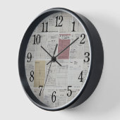 ライブラリカード 壁時計 (傾斜)