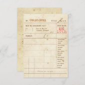 ライブラリカードRSVPポストカード 出欠カード (正面/裏面)