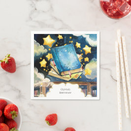 ライブラリシンプル誕生日マジカルストーリーブック スタンダードカクテルナプキン