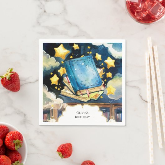 ライブラリシンプル誕生日マジカルストーリーブック スタンダードカクテルナプキン (インサイチュ)