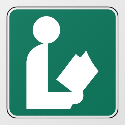 ライブラリシンボル道端の標識ウィンドウの固定 ウィンドウサイン (シート)