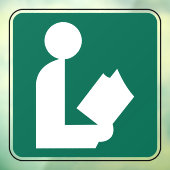 ライブラリシンボル道端の標識ウィンドウの固定 ウィンドウサイン (シート3)