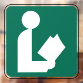 ライブラリシンボル道端の標識ウィンドウの固定 ウィンドウサイン (シート2)