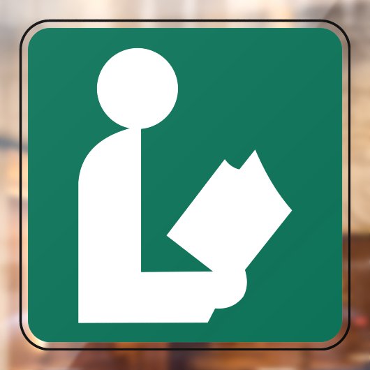 ライブラリシンボル道端の標識ウィンドウの固定 ウィンドウサイン (シート2)