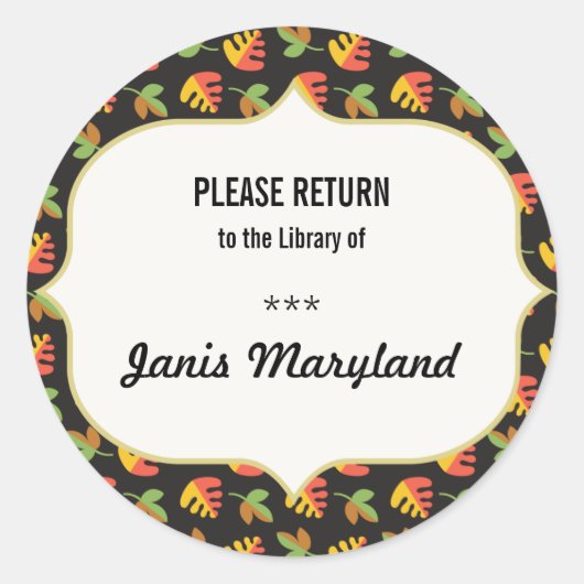 ライブラリシール/ Exライブラリ名ラベル ラウンドシール (正面)