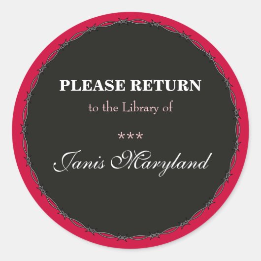 ライブラリシール/ Exライブラリ名ラベル ラウンドシール (正面)