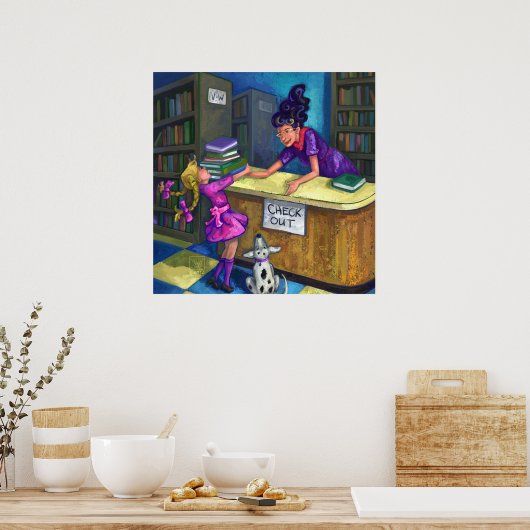 ライブラリチェックアウトのアートワーク ポスター (キッチン)