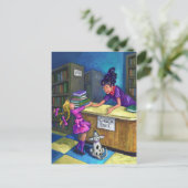 ライブラリチェックアウトのアートワーク ポストカード (スタンド正面)