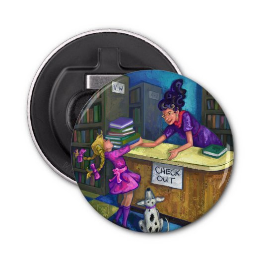 ライブラリチェックアウトのアートワーク 栓抜き (正面)