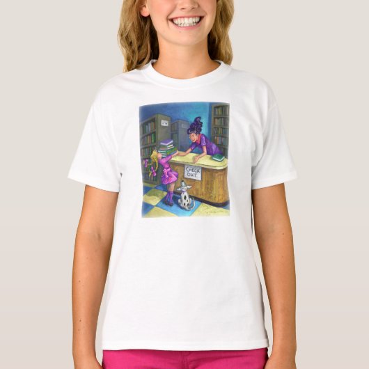 ライブラリチェックアウトのアートワーク Tシャツ (正面)