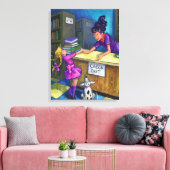 ライブラリチェックアウトアート キャンバスプリント (インサイチュ (リビング))