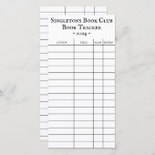 ライブラリチェックアウトカードブックトラッカーパンフレット 案内状 (正面/裏面)