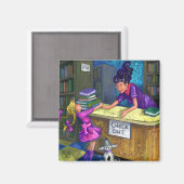 ライブラリチェックアウト磁石 マグネット (正面/裏面)