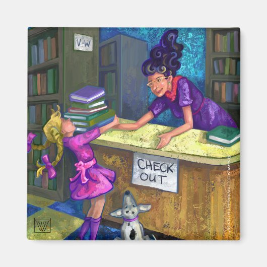 ライブラリチェックアウト磁石 マグネット (正面)