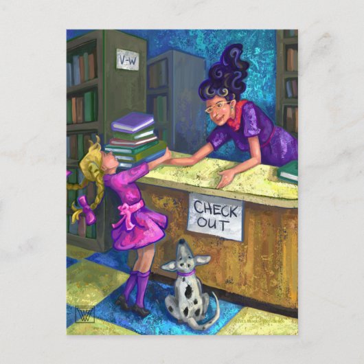 ライブラリチェックアウト葉書 ポストカード (正面)