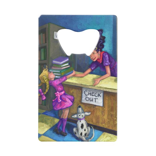 ライブラリチェックアウト クレジットカード栓抜き (正面)