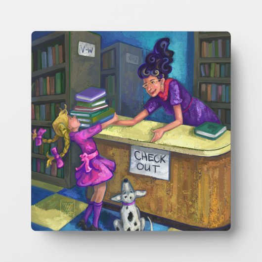 ライブラリチェックアウト フォトプラーク (正面)