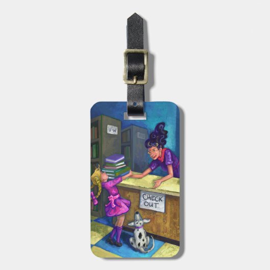 ライブラリチェックアウト ラゲッジタグ (正面縦)