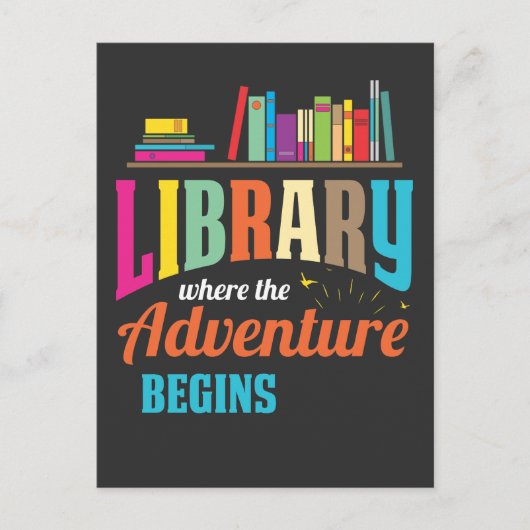 ライブラリファン – ブックラバーLibrarian Reader ポストカード (正面)