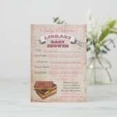 ライブラリブックのベビーシャワー招待状 招待状 (スタンド正面)