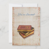 ライブラリブックのベビーシャワー招待状 招待状 (裏面)