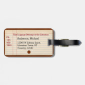 ライブラリブックウッドカードカタログドロワー|名前の追加 ラゲッジタグ (裏面横)