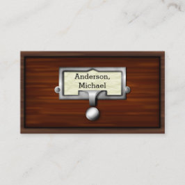 ライブラリブックカタログライタ作家Librarian Wood 名刺