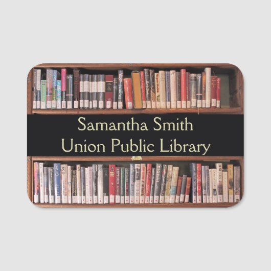 ライブラリブックシェルフデザイン名タグ 名札 (正面)