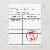 ライブラリブックチェックアウトカード日付ポストカードの保存 案内ポストカード (正面)