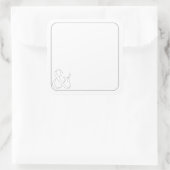 ライブラリラベル(&L) | ギフトタグ | 裁縫団体や組織 スクエアシール (バッグ)