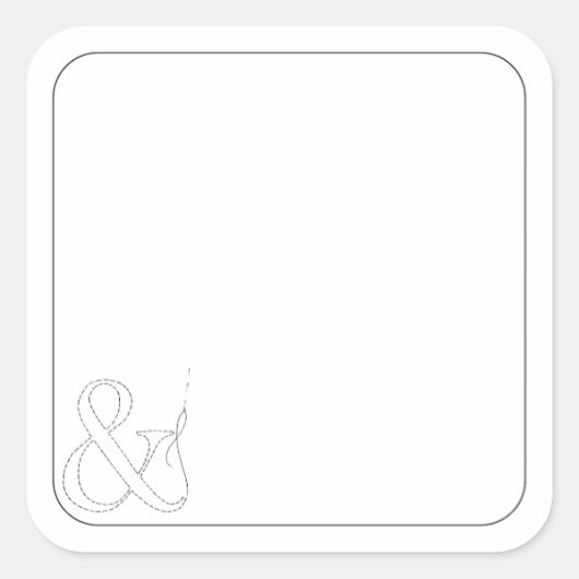 ライブラリラベル(&L) | ギフトタグ | 裁縫団体や組織 スクエアシール (正面)