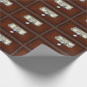 ライブラリヴィンテージ木製カードカタログ引出しリーダー ラッピングペーパー (角)