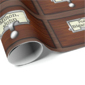 ライブラリヴィンテージ木製カードカタログ引出しリーダー ラッピングペーパー (ロールコーナー)