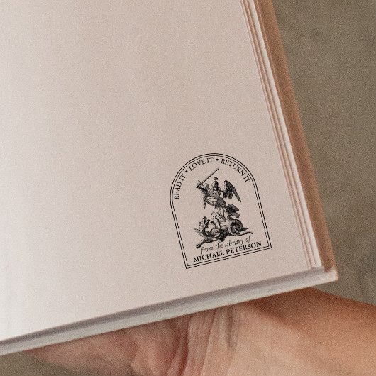 ライブラリーオブラベル ヴィンテージセントジョージのドラゴン ラバースタンプ