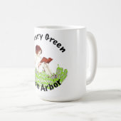 ライブラリーグリーン コーヒーマグカップ (正面右)