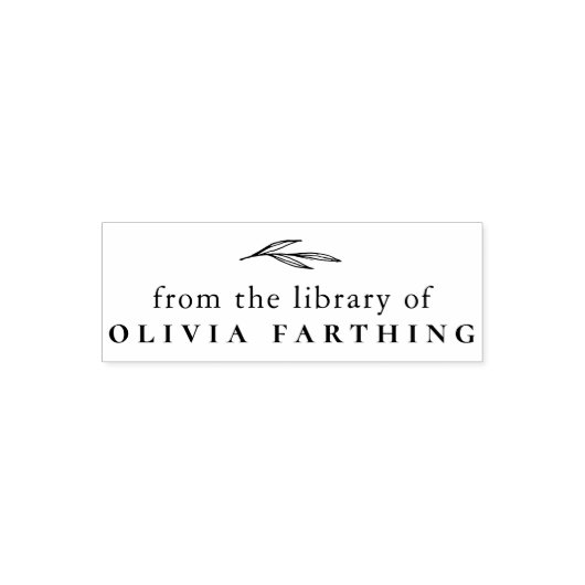 ライブラリーコレクション | シンプルでエレガントな植物デザイン セルフインキングスタンプ (デザイン)