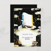 ライブラリー童話カスタムストーリーブック誕生日 サンキューカード (正面/裏面)