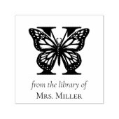 ライブラリー オブ エム バタフライ モノグラム レター セルフインキングスタンプ (デザイン)