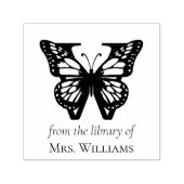 ライブラリー オブ ダブリュー バタフライ モノグラム セルフインキングスタンプ (デザイン)