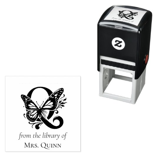 ライブラリー・オブ・レターQバタフライモノグラム セルフインキングスタンプ (インサイチュ)