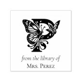 ライブラリー オブ　Ｐのバタフライモノグラム セルフインキングスタンプ (デザイン)