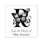 ライブラリー オブ　Ｒ バタフライ モノグラム セルフインキングスタンプ (デザイン)