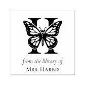 ライブラリー オブ H ラバーズ バタフライ モノグラム セルフインキングスタンプ (デザイン)